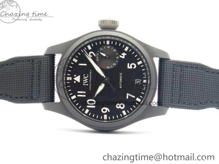 MIROTIME 0815 Big Pilot Real PR IW502001 Real Ceramic ZF 1:1 Best Edition On Black Calfskin Strap A51111 V Seasonal 7227